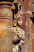 The great Chola temples of Tamil Nadu - The Airavatesvara temple of Darasuram. Figure of deity framed in niches on the south wall of the sanctuary (Agni). 